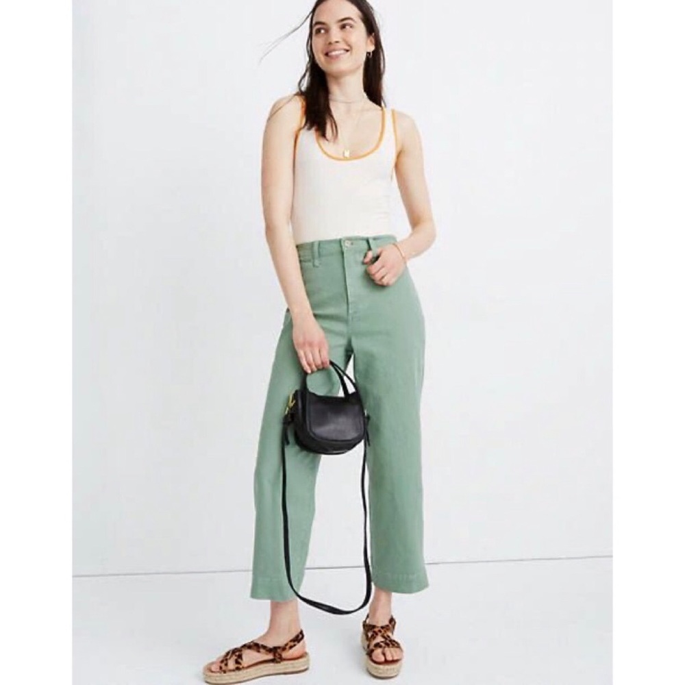NWT Madewell Curvy Slim Emmett Wide-Leg Crop Pants